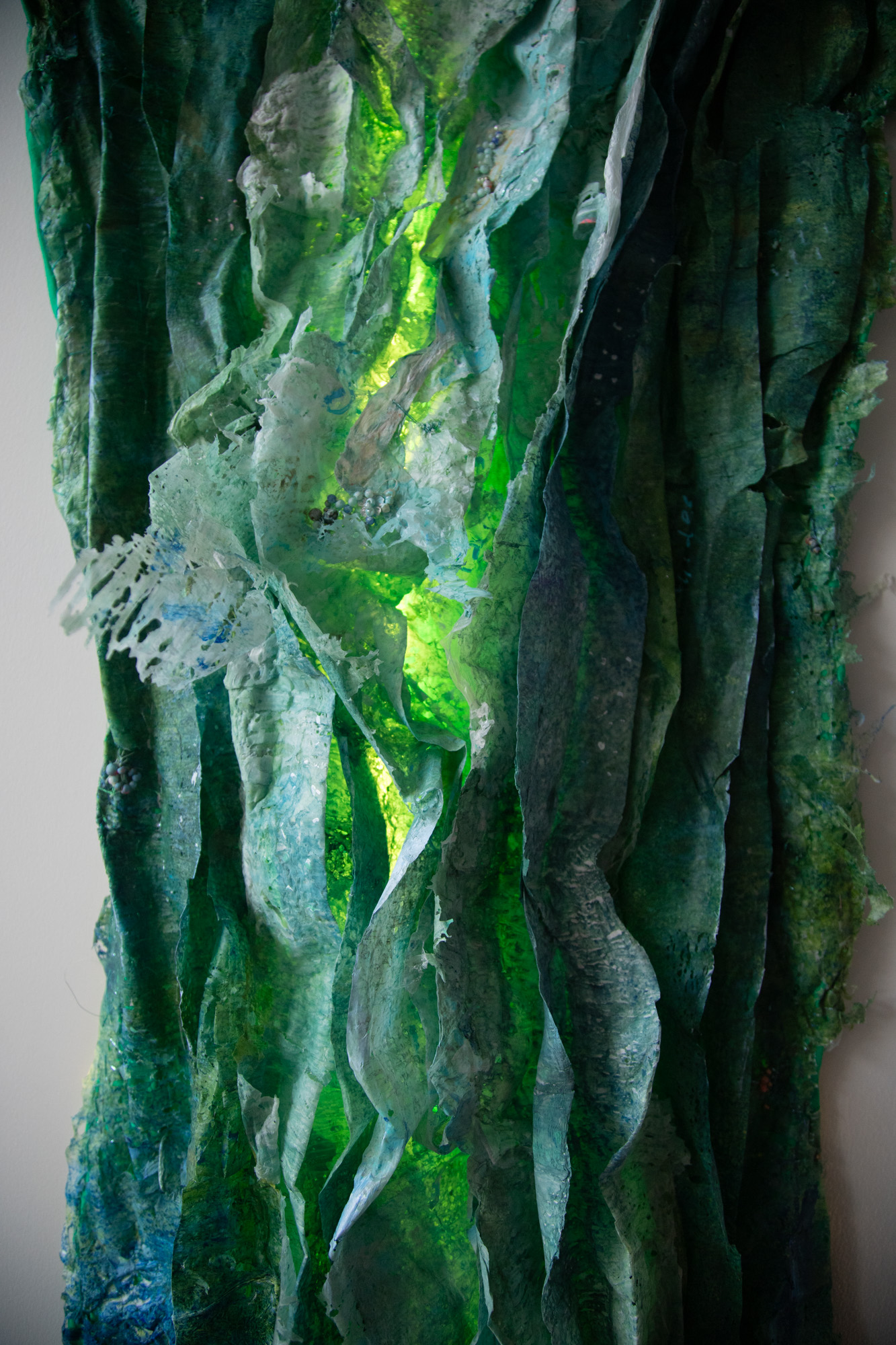 Pliegue verde, detalle 1
